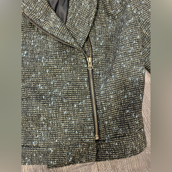 Silence + Noise Boucle Wool Blend Moto Jacket Anthropologie - Picture 3 of 4